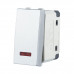 Переключатель LK Studio с двух мест, с индикатором 45х22,5мм (схема 6L) 16 A, 250 B (серебристый металлик) LK45 850403-1